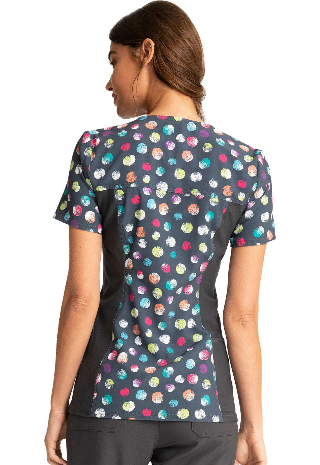 Iflex - Women's V-Neck Knit Panel Top
