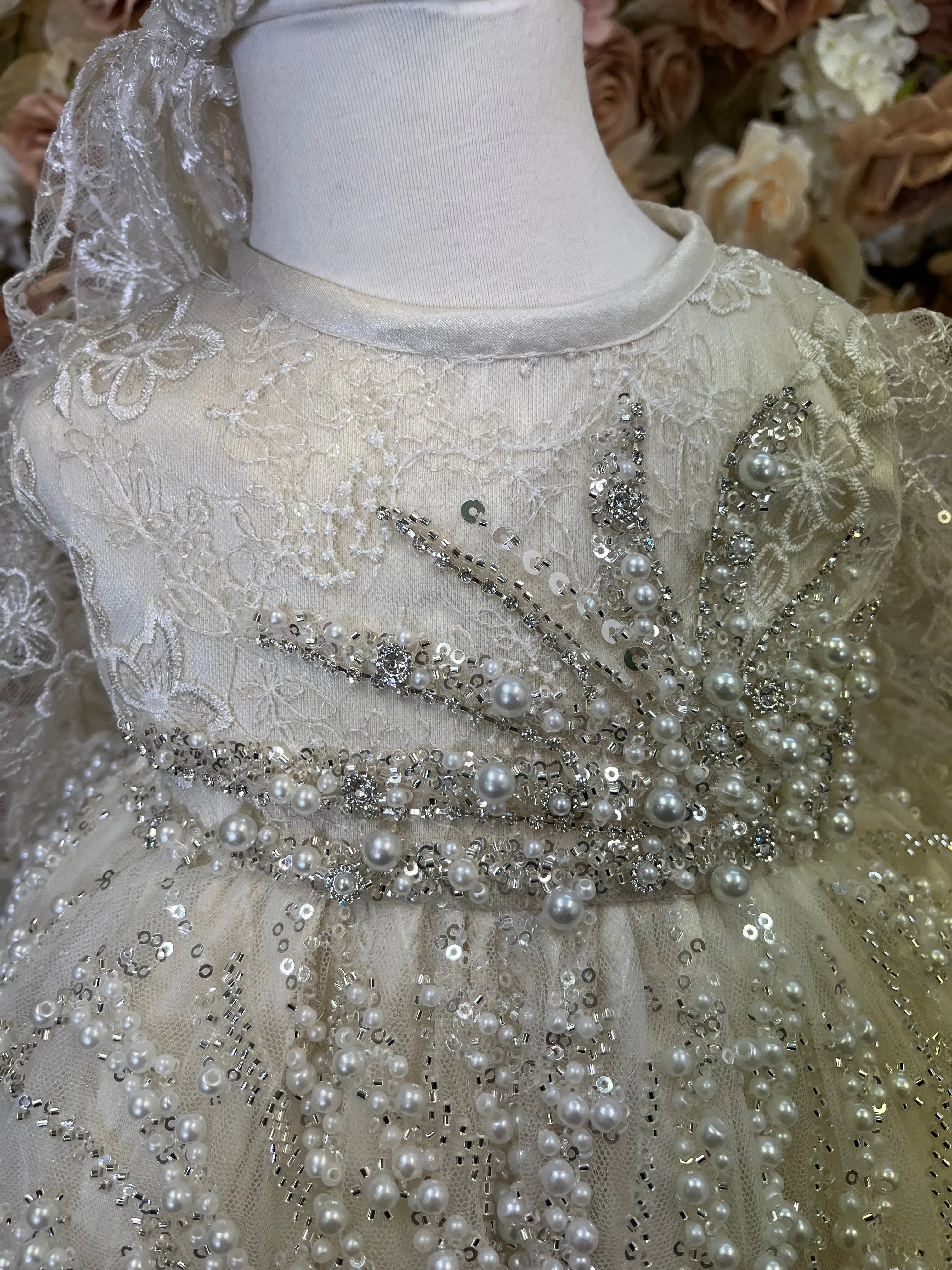 JAZMIN BAPTISM DRESS IN CHAMPAGNE