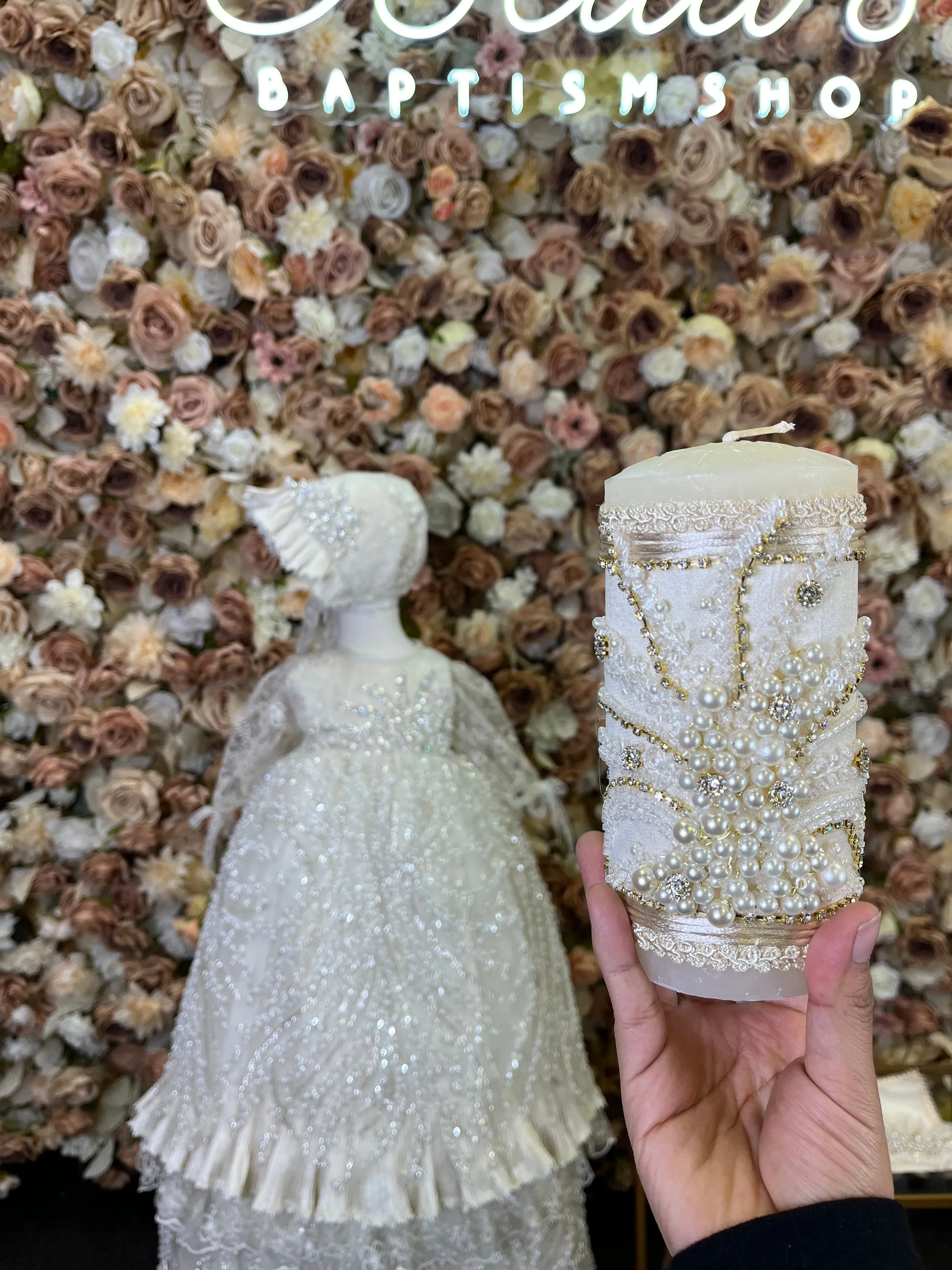 JAZMIN BAPTISM DRESS IN CHAMPAGNE