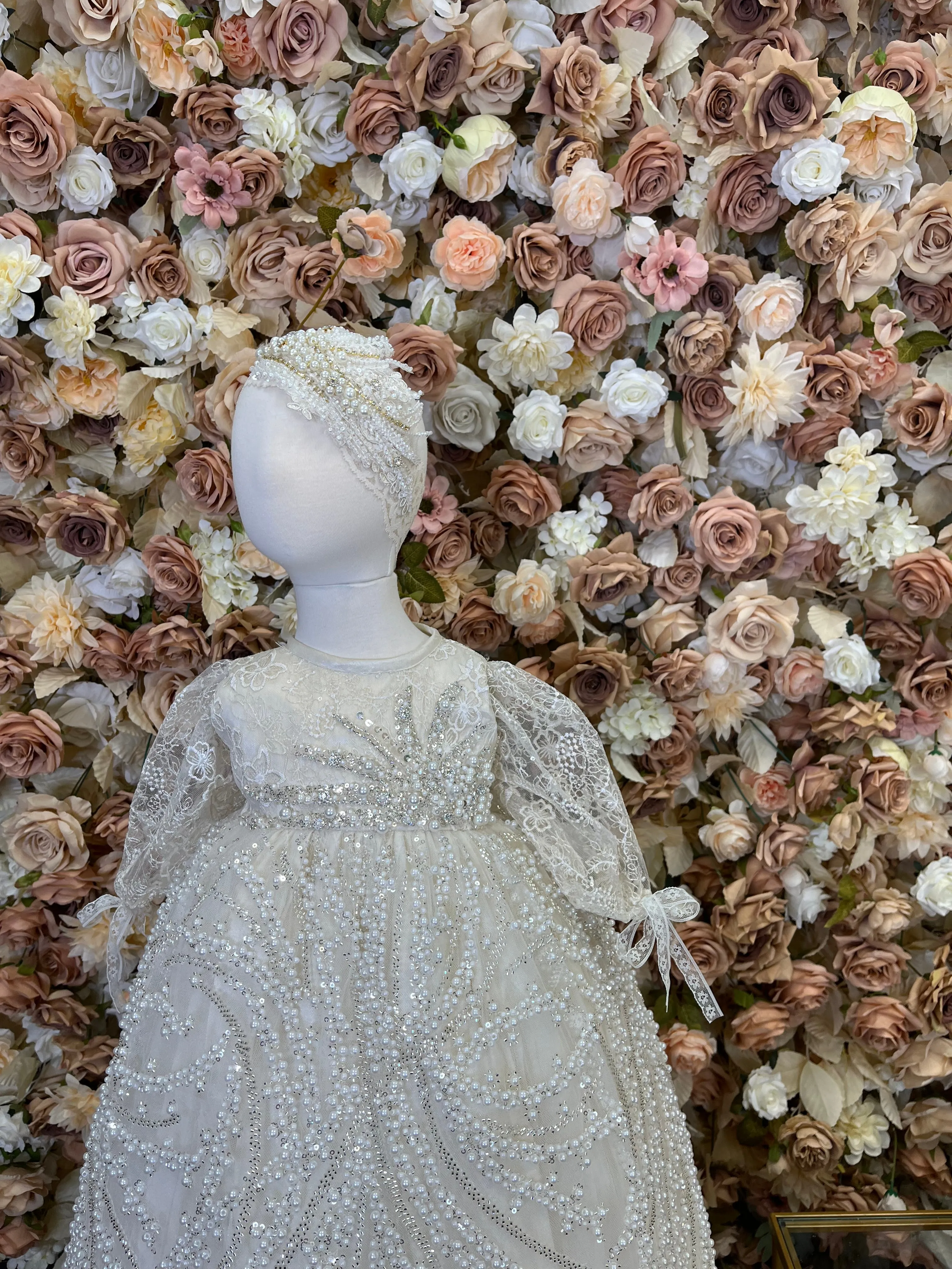 JAZMIN BAPTISM DRESS IN CHAMPAGNE