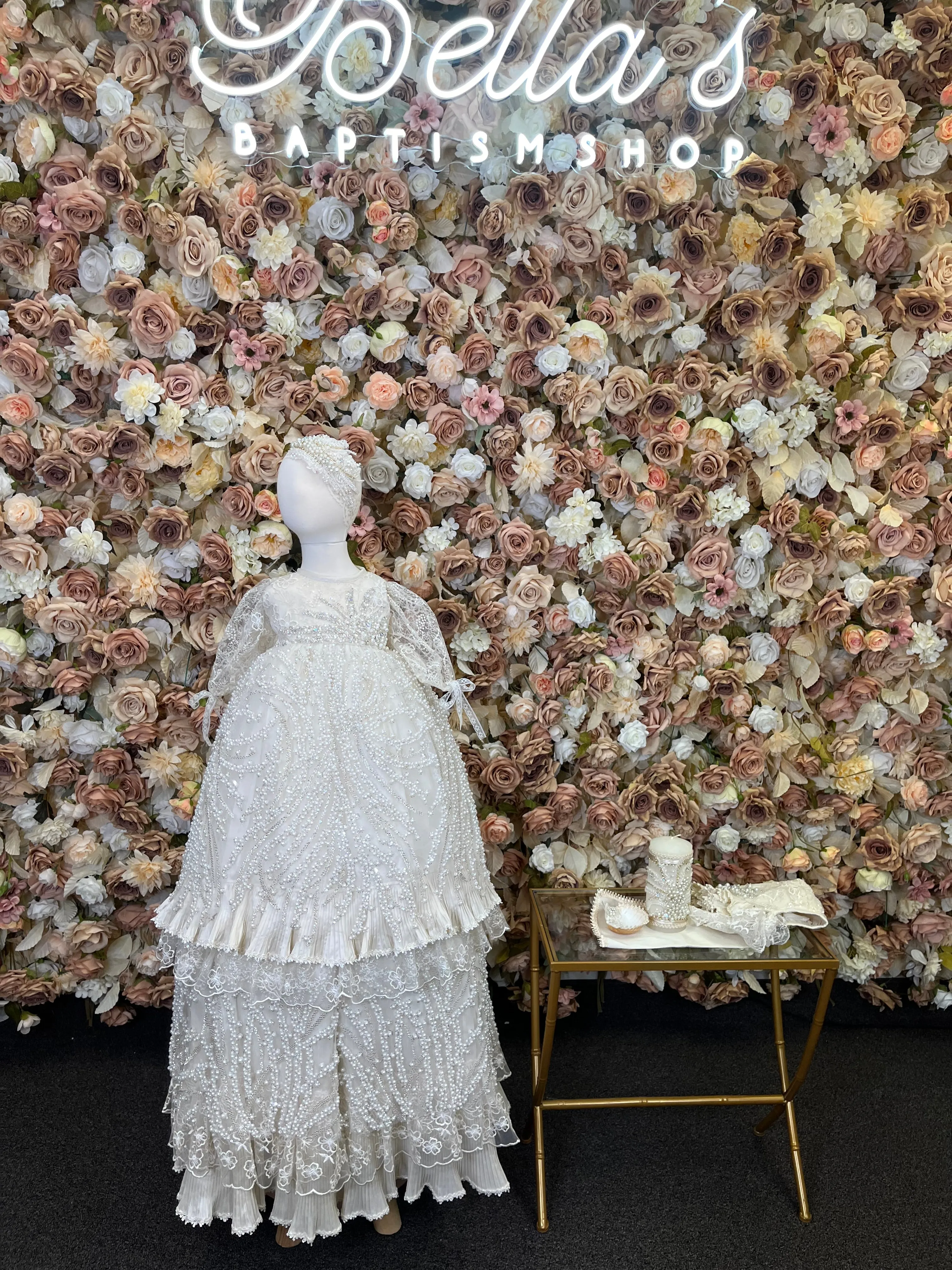 JAZMIN BAPTISM DRESS IN CHAMPAGNE