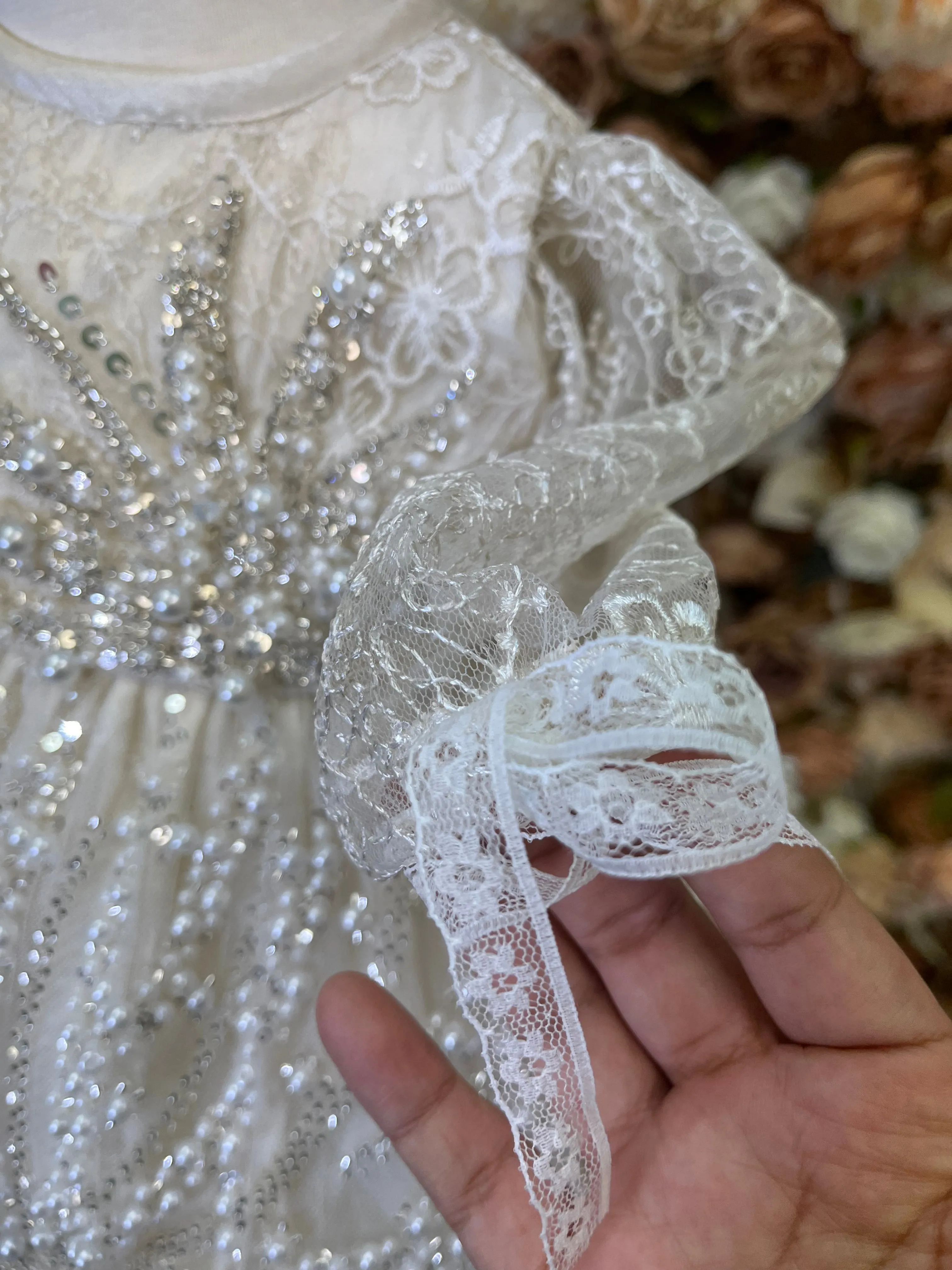 JAZMIN BAPTISM DRESS IN CHAMPAGNE