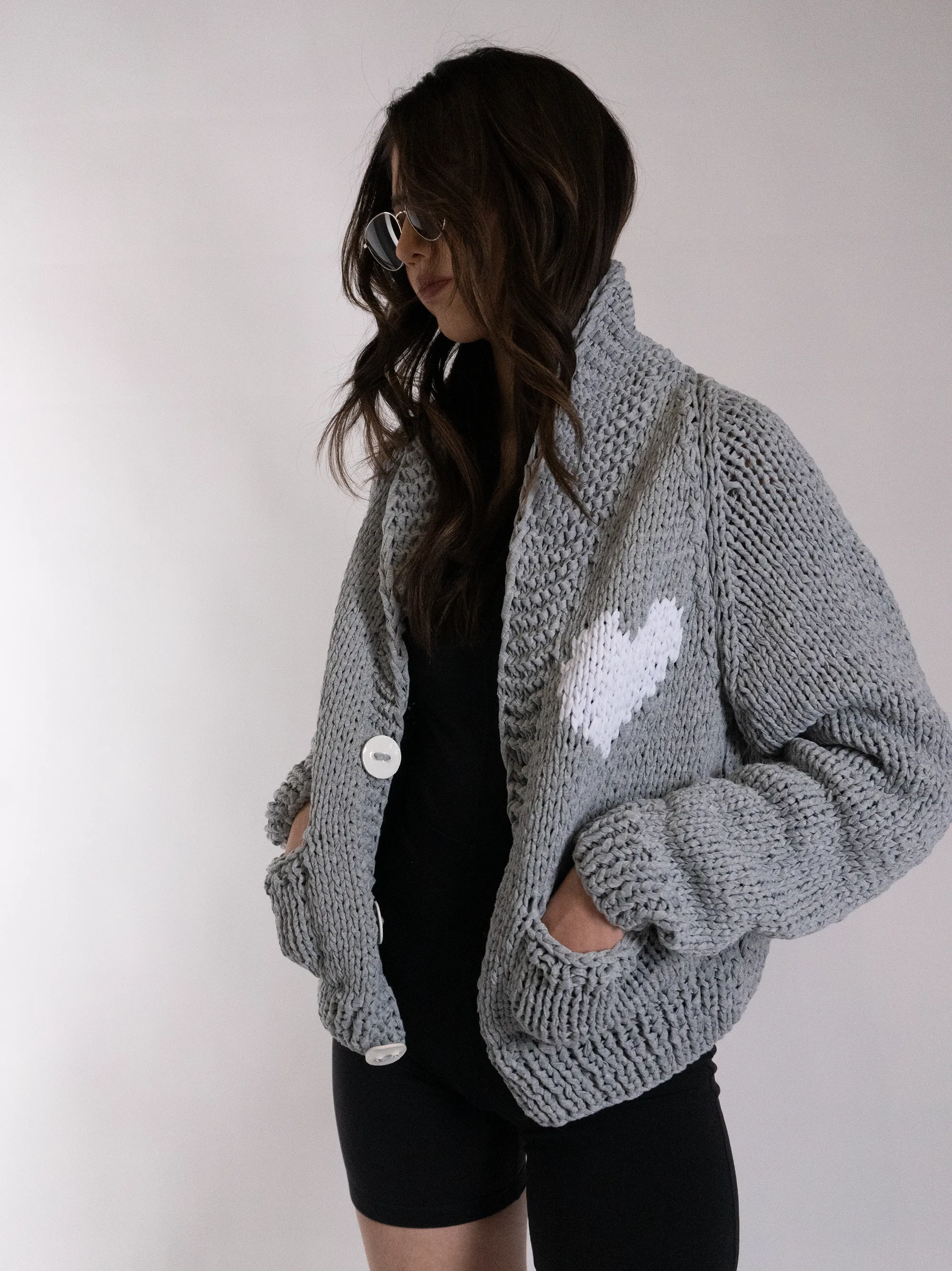 Jersey Classic Heart Cardi