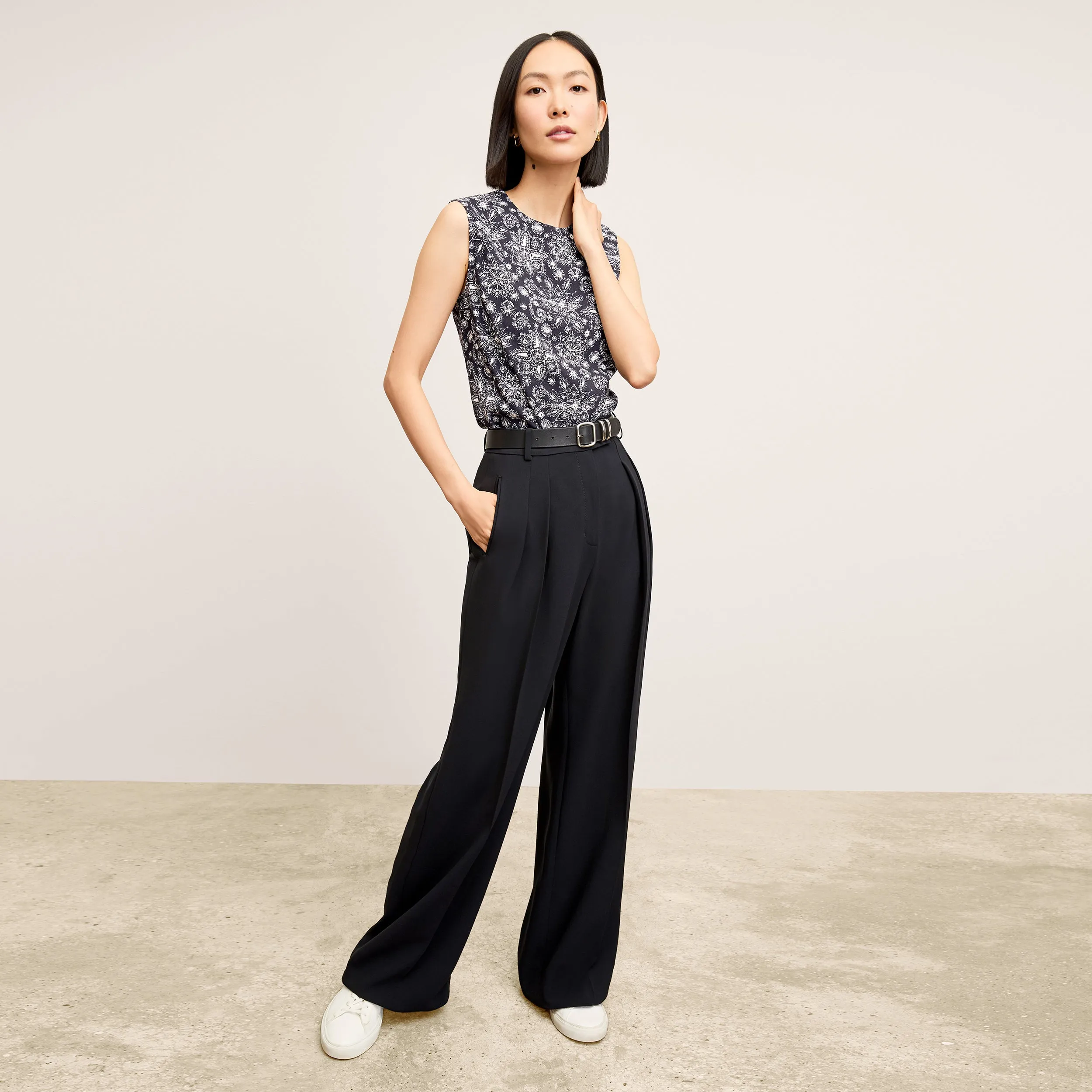 Katrina Top - Eco Sateen :: Kerala Print