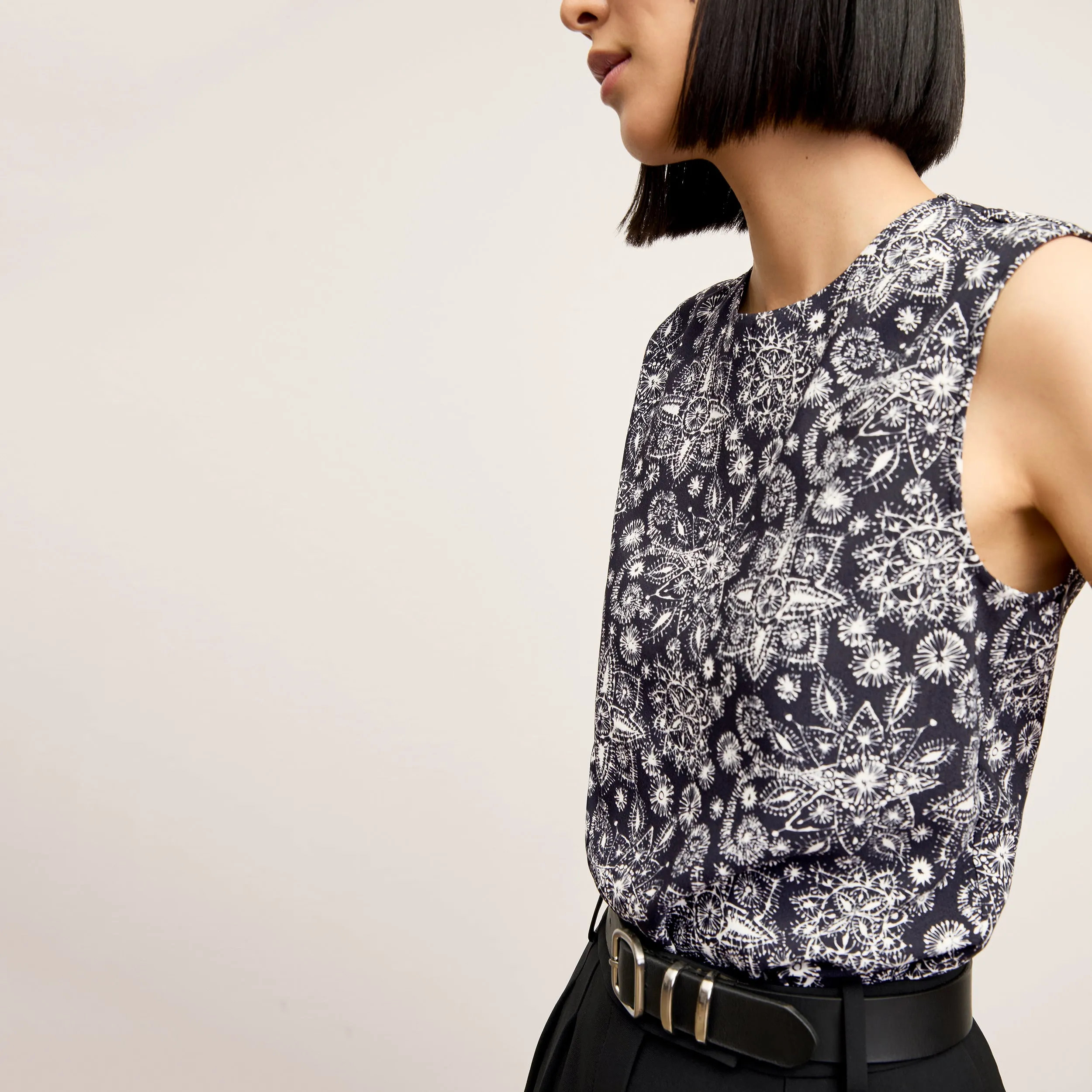 Katrina Top - Eco Sateen :: Kerala Print