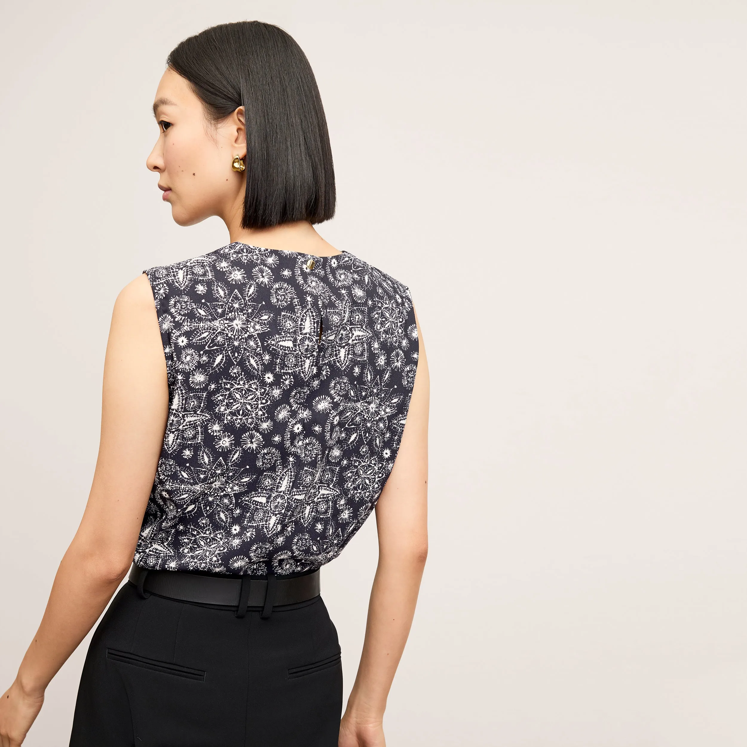 Katrina Top - Eco Sateen :: Kerala Print