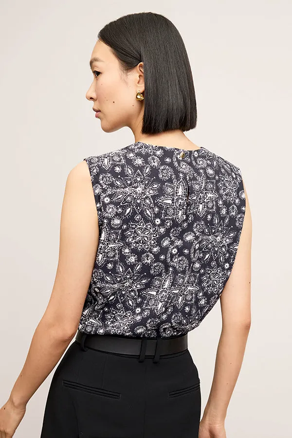 Katrina Top - Eco Sateen :: Kerala Print