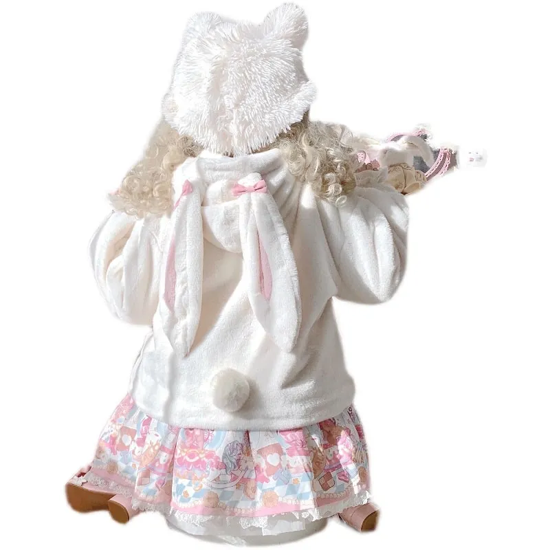 Kawaii Lolita Rabbit Ears Plush Coat