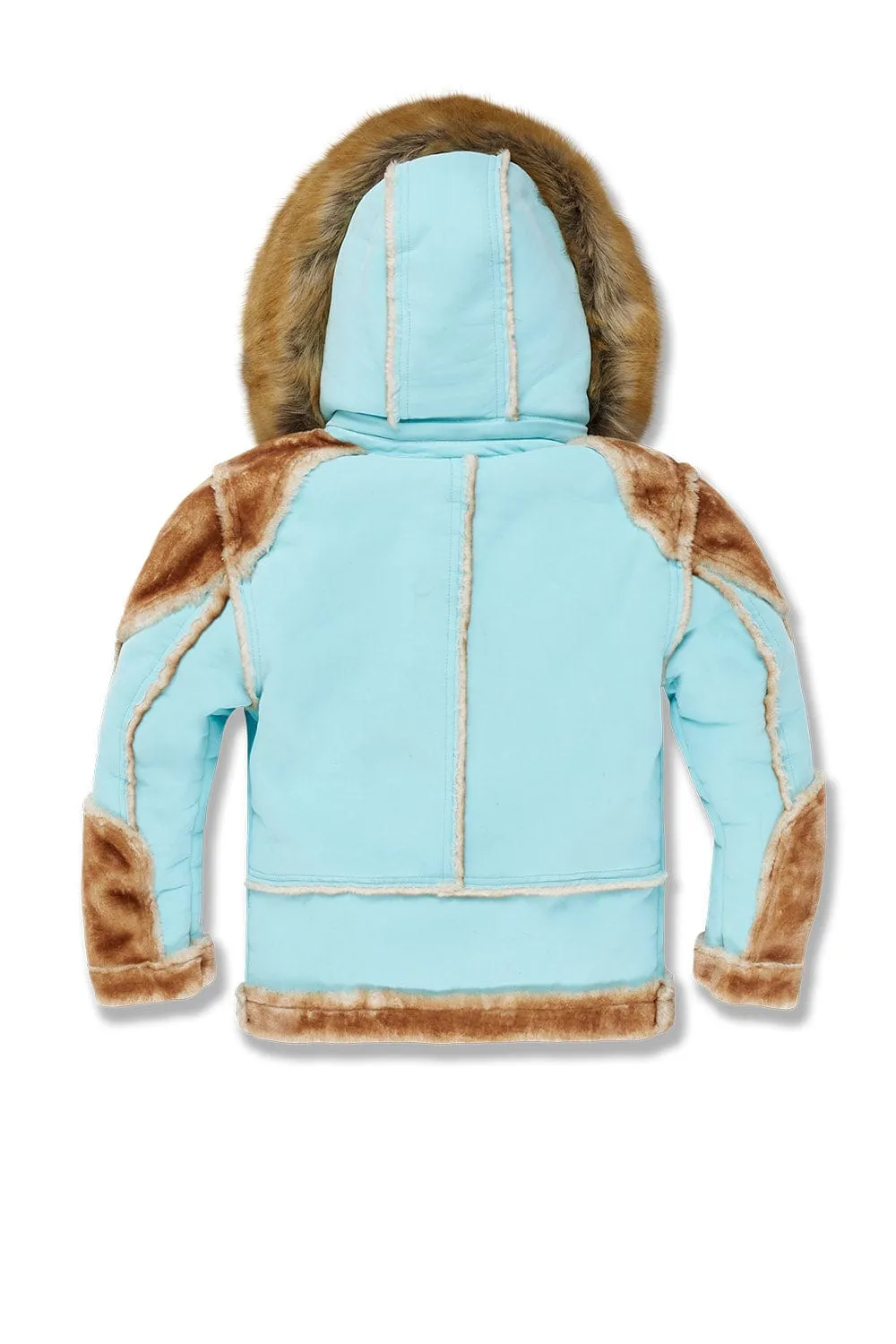 Kids El Jefe Shearling Moto Jacket (Egg Shell Blue)