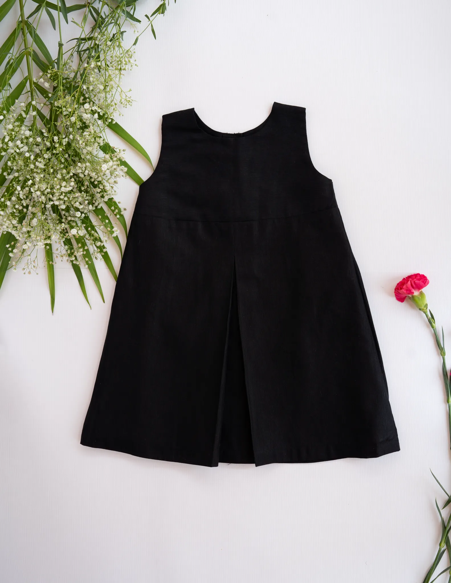 Little Black Dress for Girls | Detachable Collar | Cotton