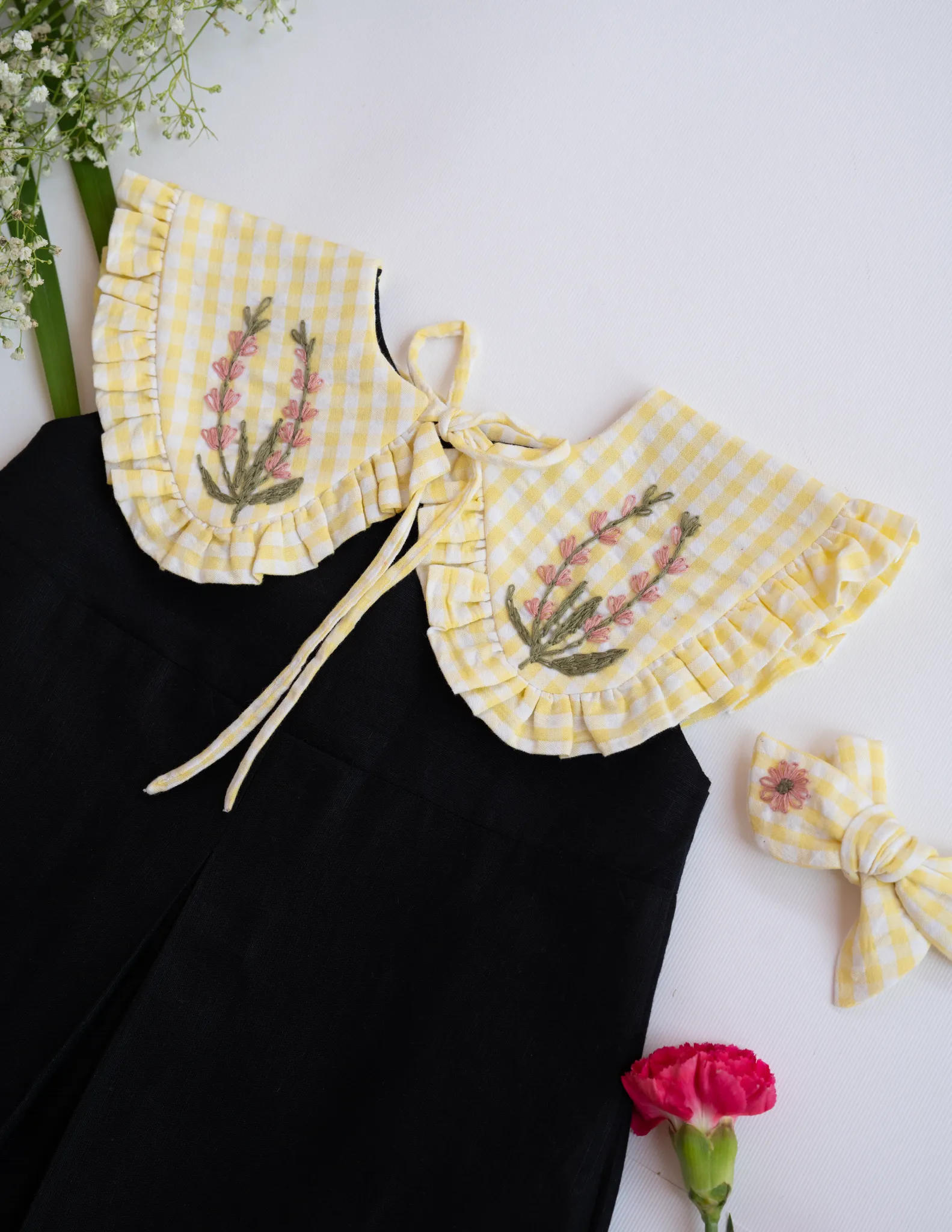 Little Black Dress for Girls | Detachable Collar | Cotton