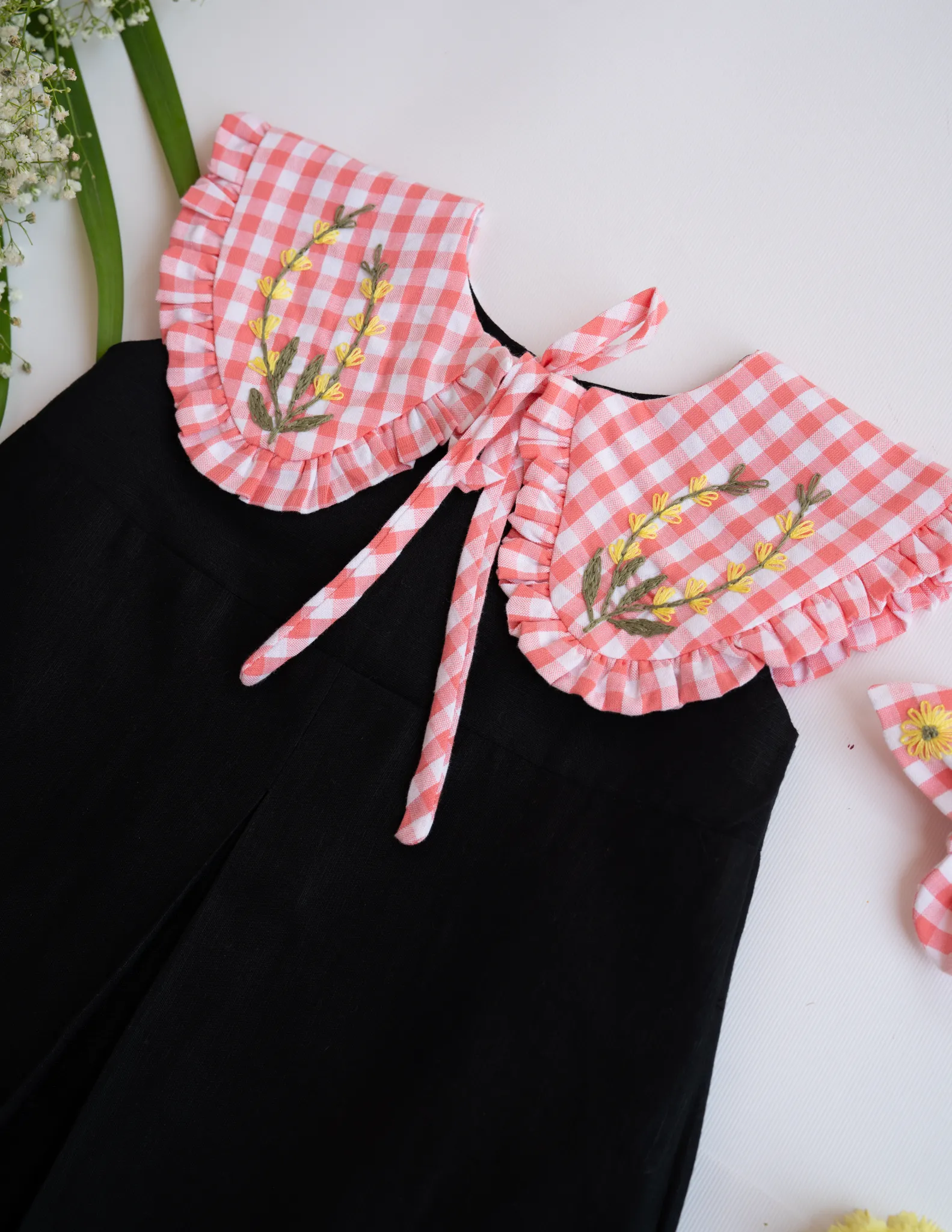 Little Black Dress for Girls | Detachable Collar | Cotton