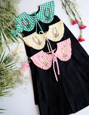Little Black Dress for Girls | Detachable Collar | Cotton