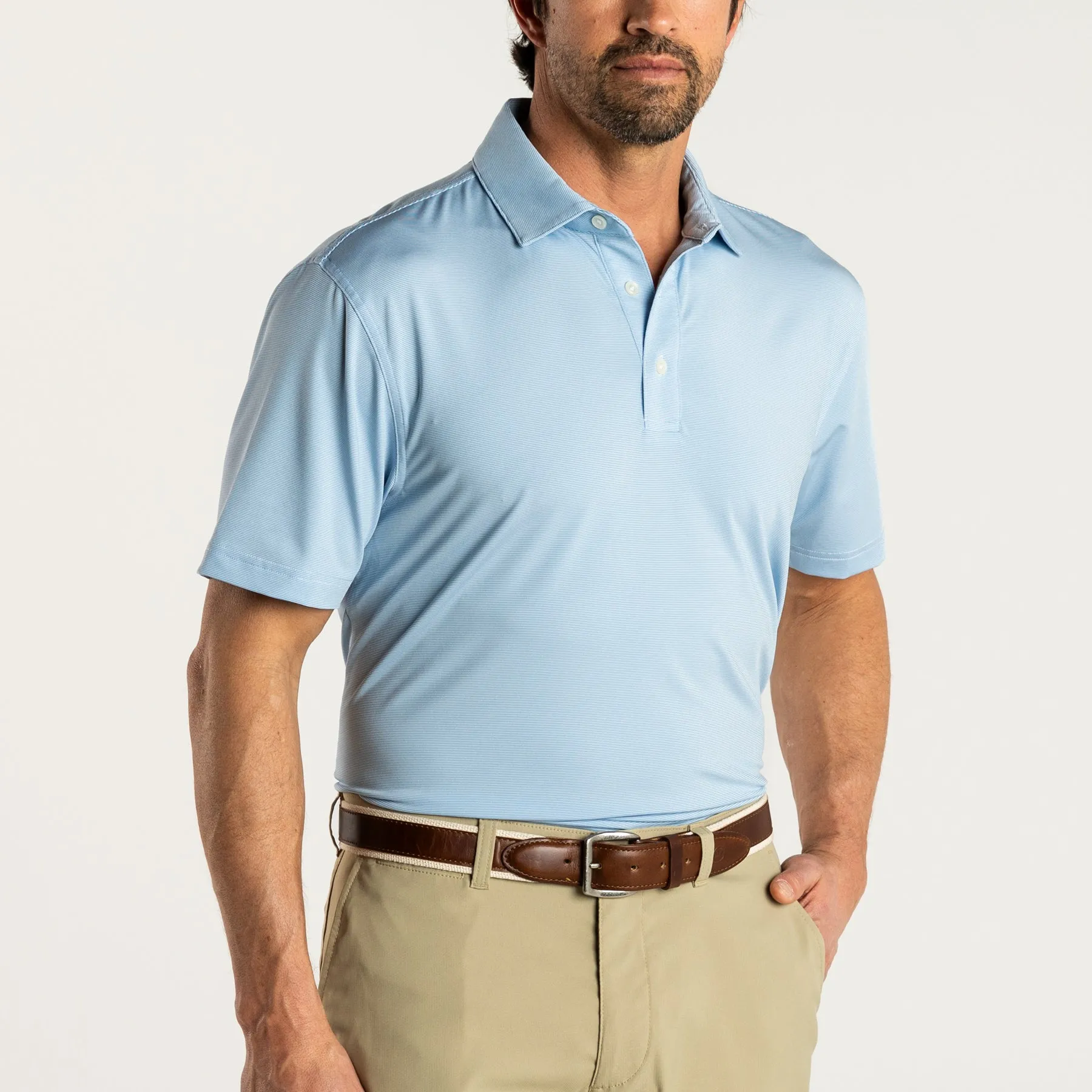 Long Drive Stripe Performance Polo