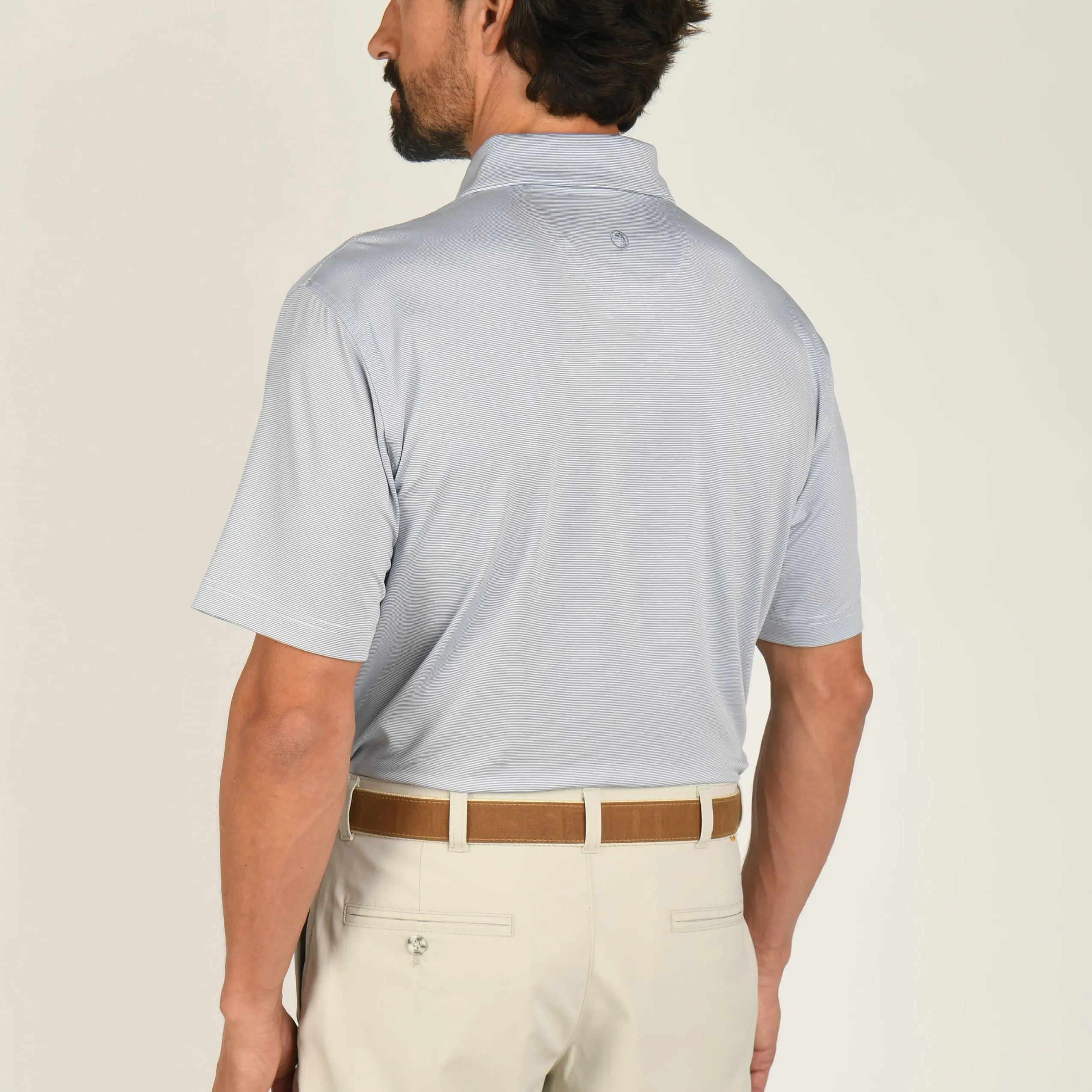Long Drive Stripe Performance Polo