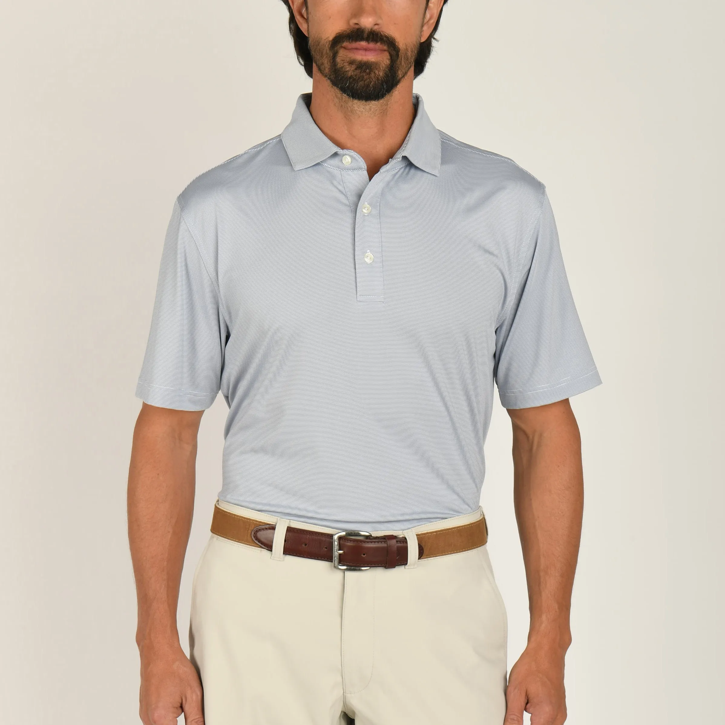 Long Drive Stripe Performance Polo