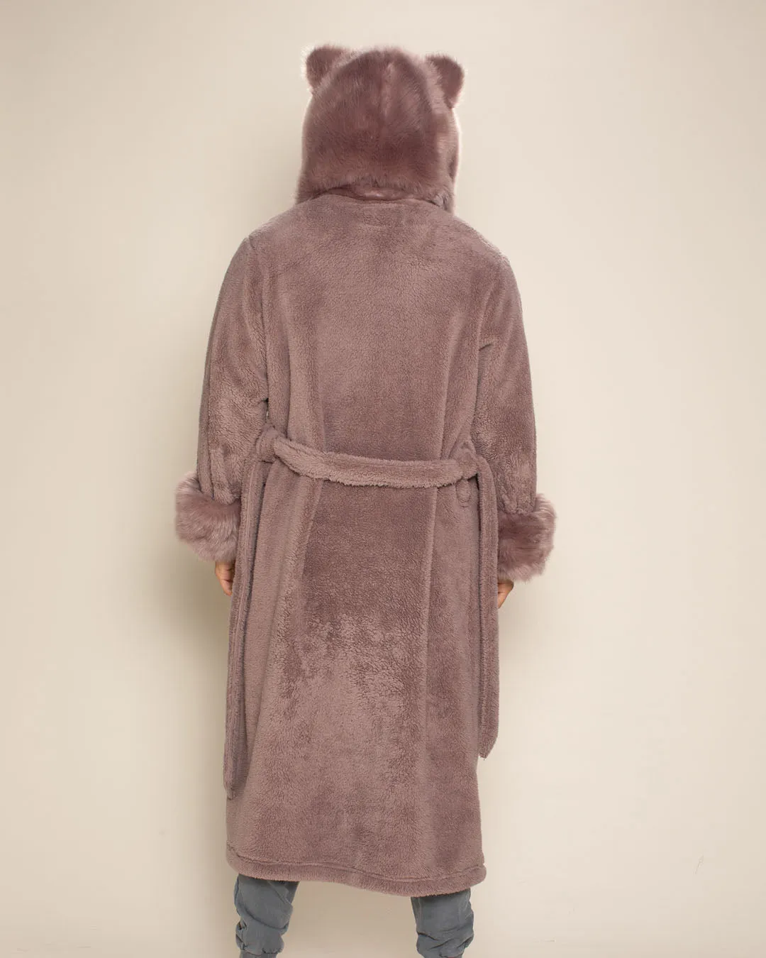 Mauve Cat Classic Faux Fur Robe | Men's