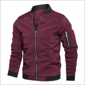 Men's Casual Harrington Style Hooded Zipper Jacket Fuses Timeless Style