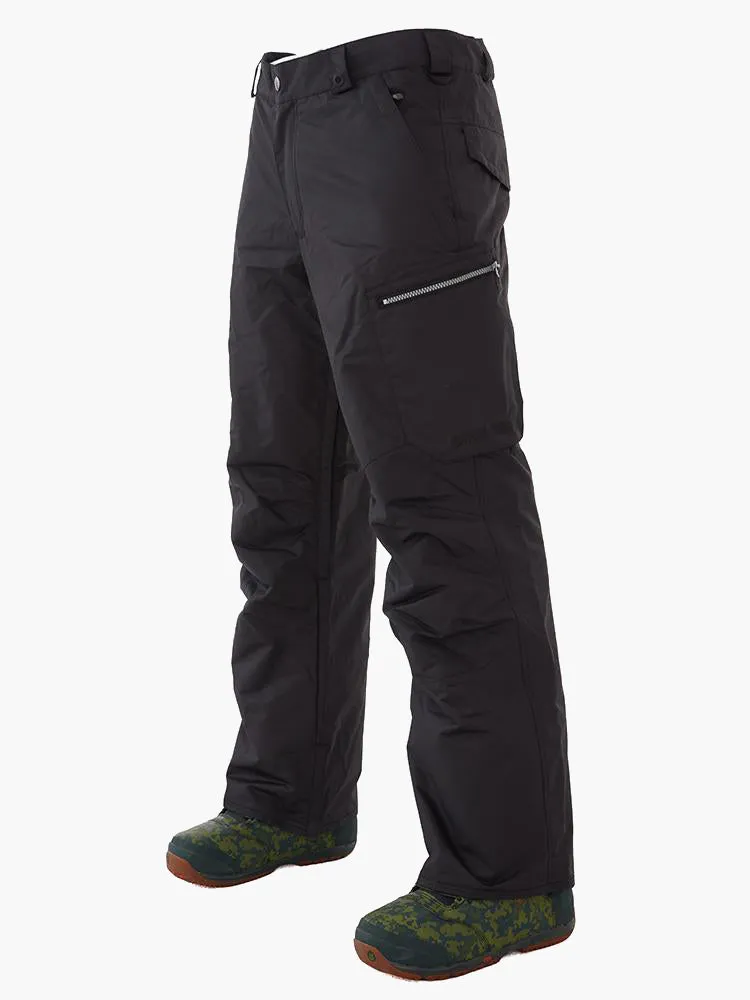 Men's High Windproof Waterproof Black Ski Snowboarding Pants