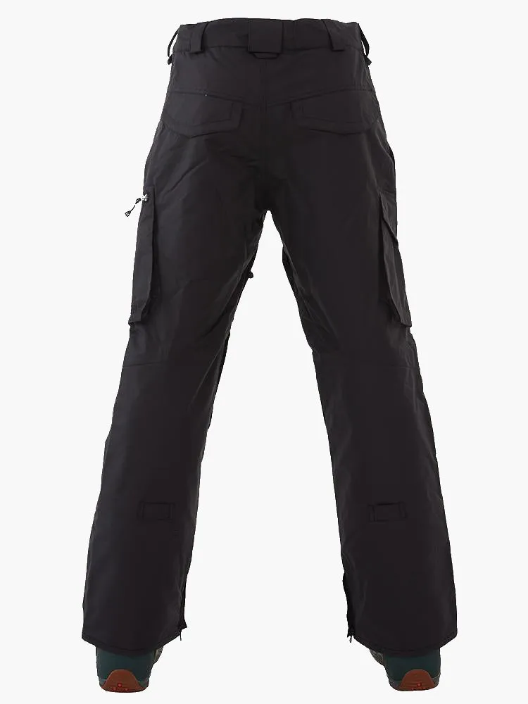 Men's High Windproof Waterproof Black Ski Snowboarding Pants