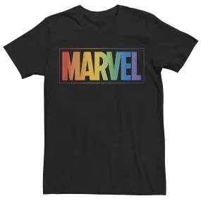 Men's Marvel Rainbow Gradient Licensed Character Logo T-Shirt