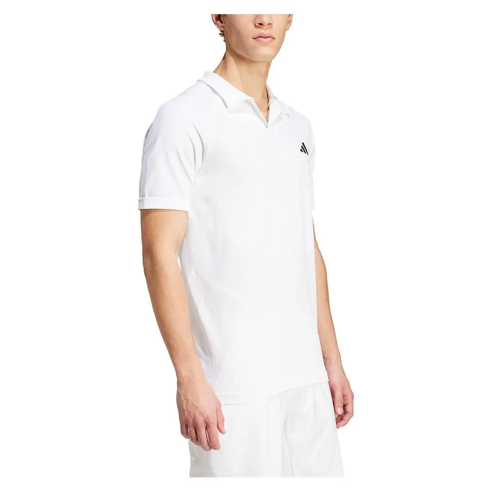 Mens Pro Seamless Tennis Polo White