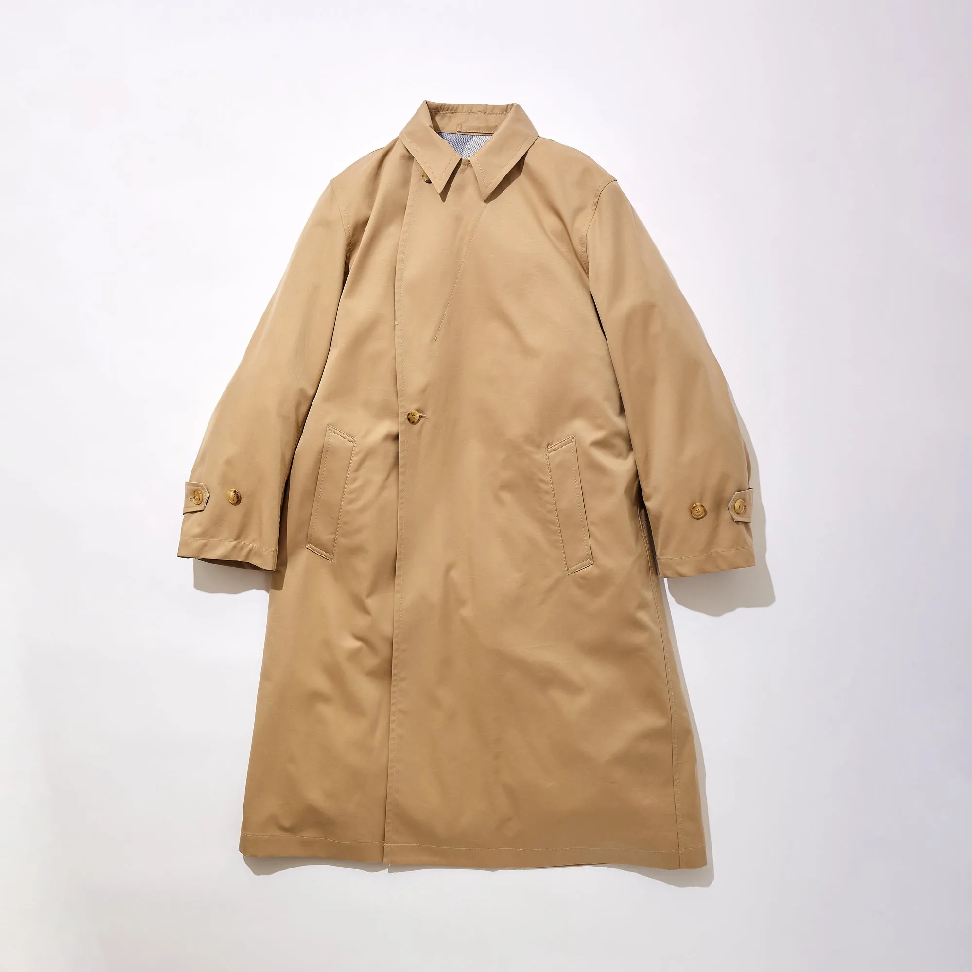 Mesh Lined Cotton Gabardine Coat