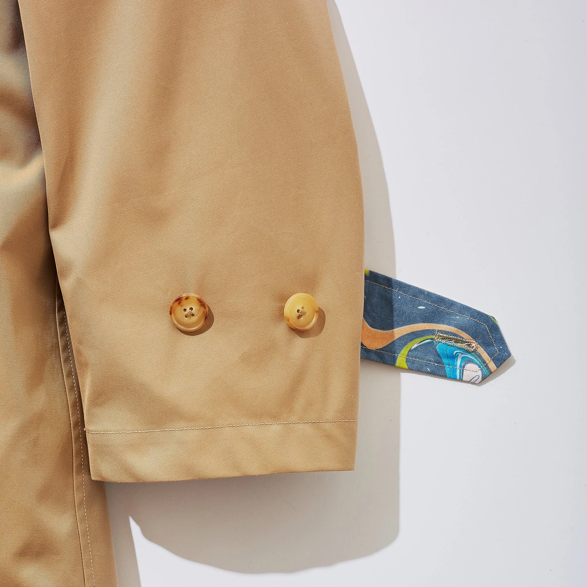 Mesh Lined Cotton Gabardine Coat