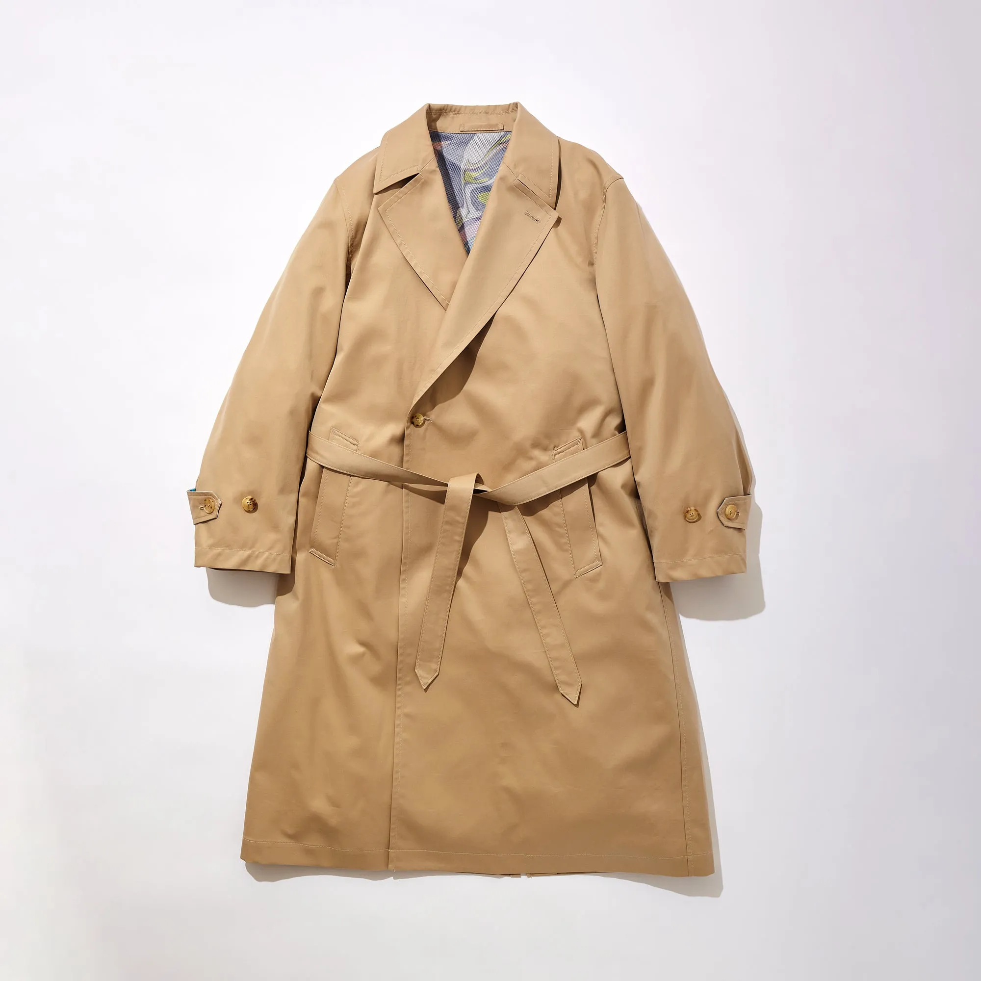 Mesh Lined Cotton Gabardine Coat