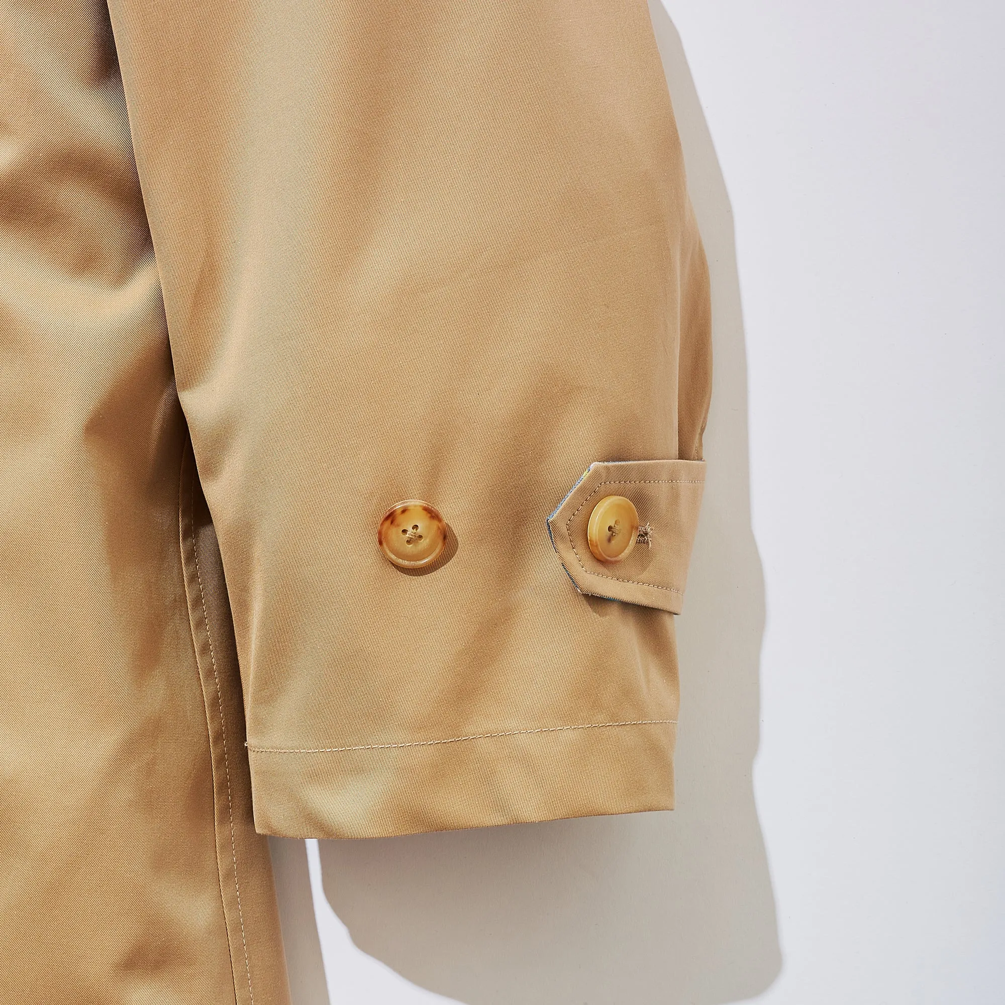 Mesh Lined Cotton Gabardine Coat