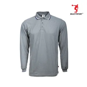 MULTISPORT LONG SLEVEE LACOSTE POLO (CHARCOAL)