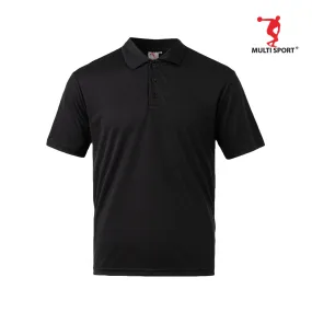 MULTISPORT SHORT SLEVEE MINI EYELET POLO (BLACK)