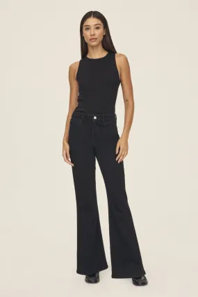 NAO STRETCH - HIGH RISE BOOTCUT JEANS  | JET BLACK