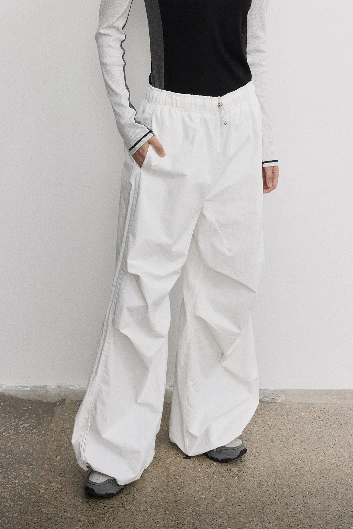 Nylon functional relaxed fit parachute pants | 3 color