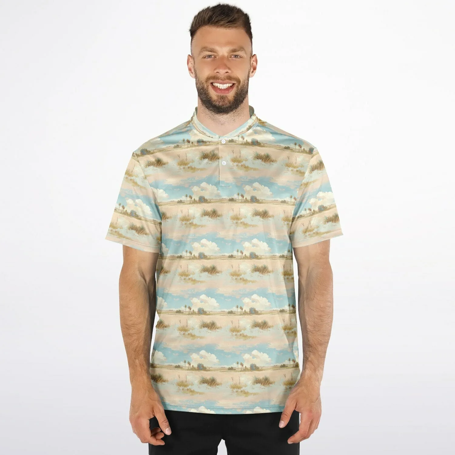 Pastel Ecosystem- Men's Blade Collar Polo Shirt
