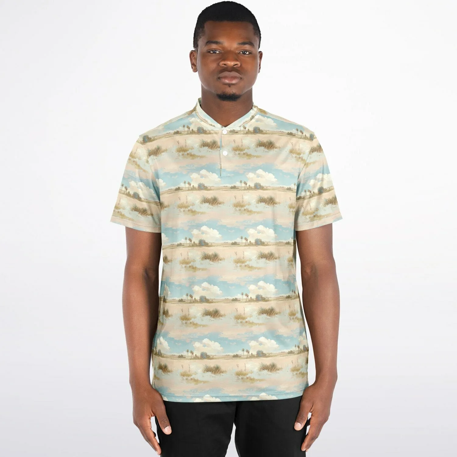 Pastel Ecosystem- Men's Blade Collar Polo Shirt