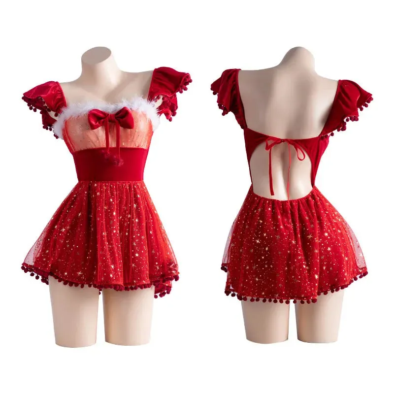 Peekaboo Glittering Holiday Dress