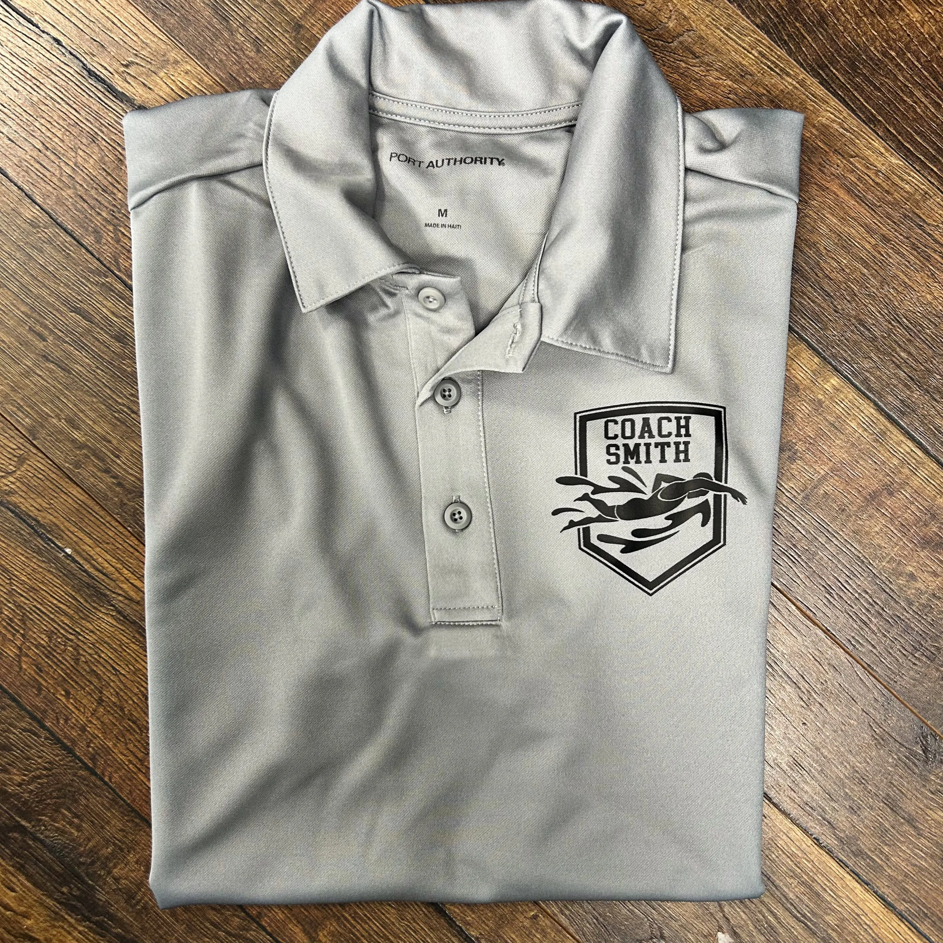 Personalized Swim Coach Performance Polo Shirt