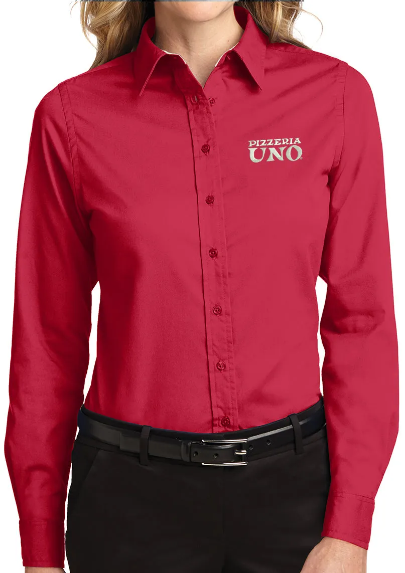Pizzeria Uno Womens Long Sleeve Easy Care Shirt