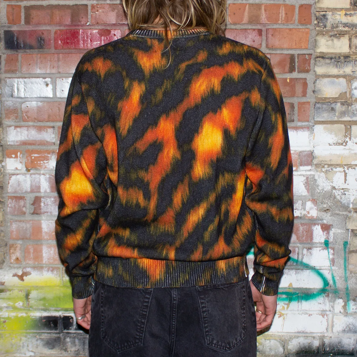 Printed Fur Sweater