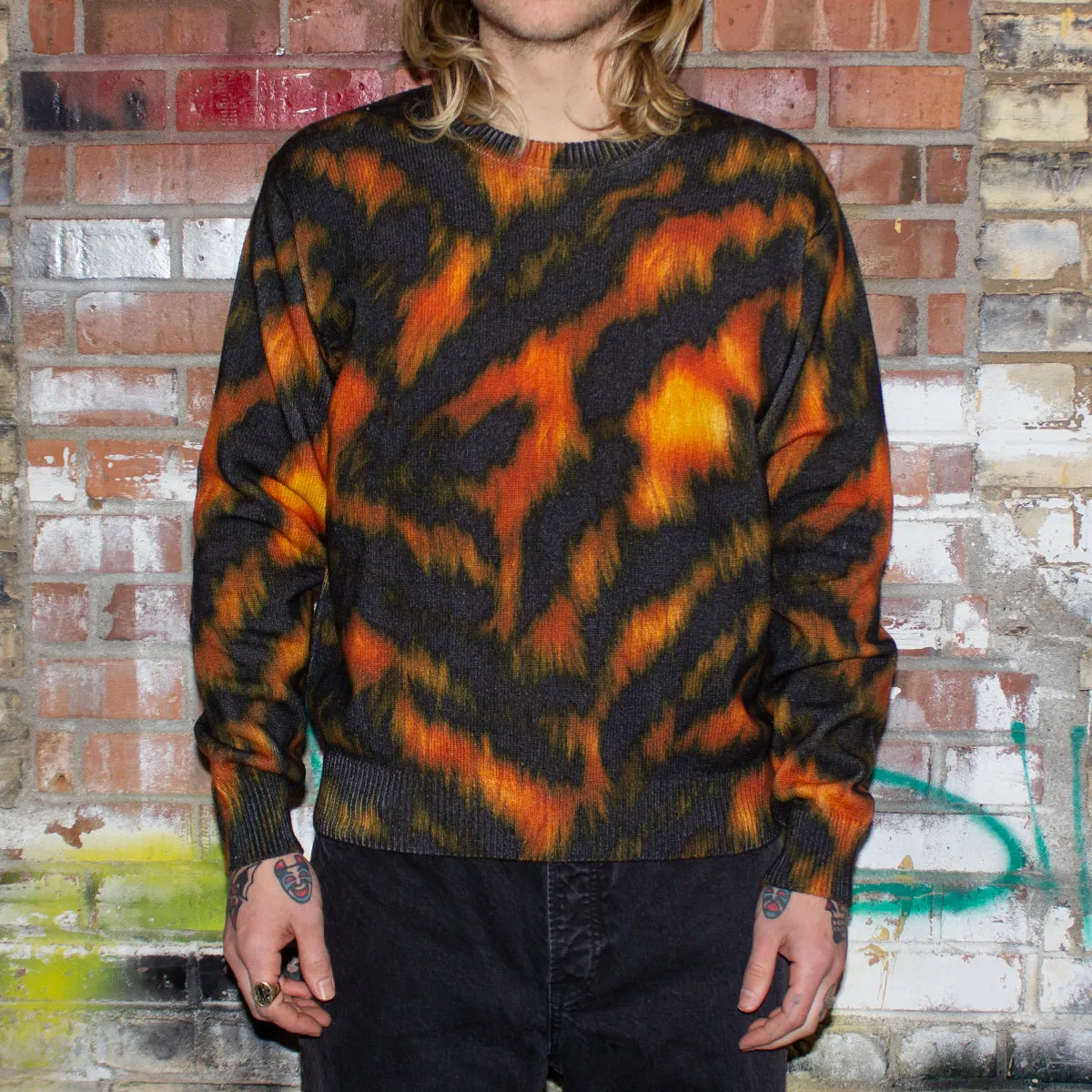 Printed Fur Sweater
