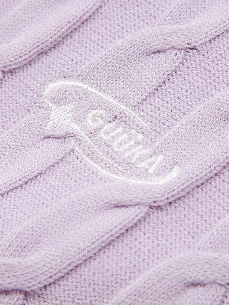 Purple Summer Knit Polo Twist