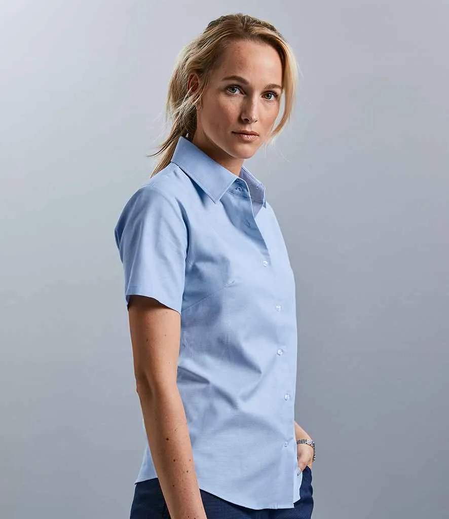 Russell Collection Short Sleeve Easy Care Oxford Shirt (Ladies)