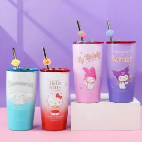 Sanrio Gradient Straw Stainless Steel Tumbler