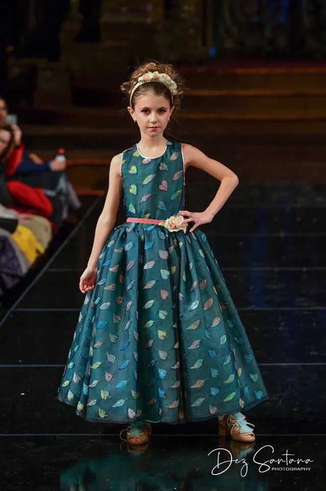 Silk flower girl dress-Alessandra