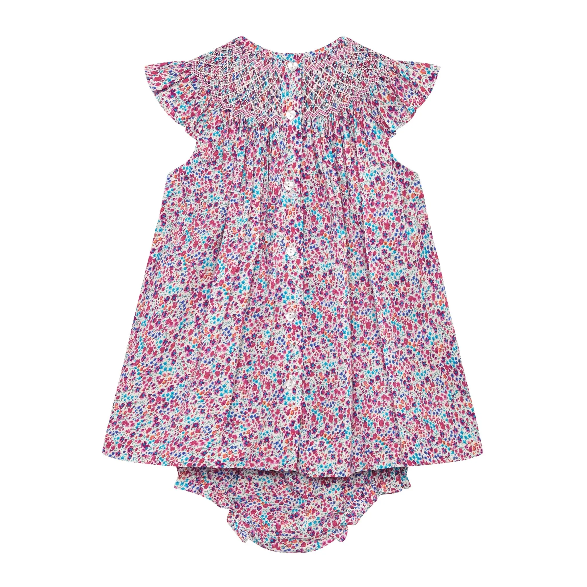Smocked Baby Dress - Poppy