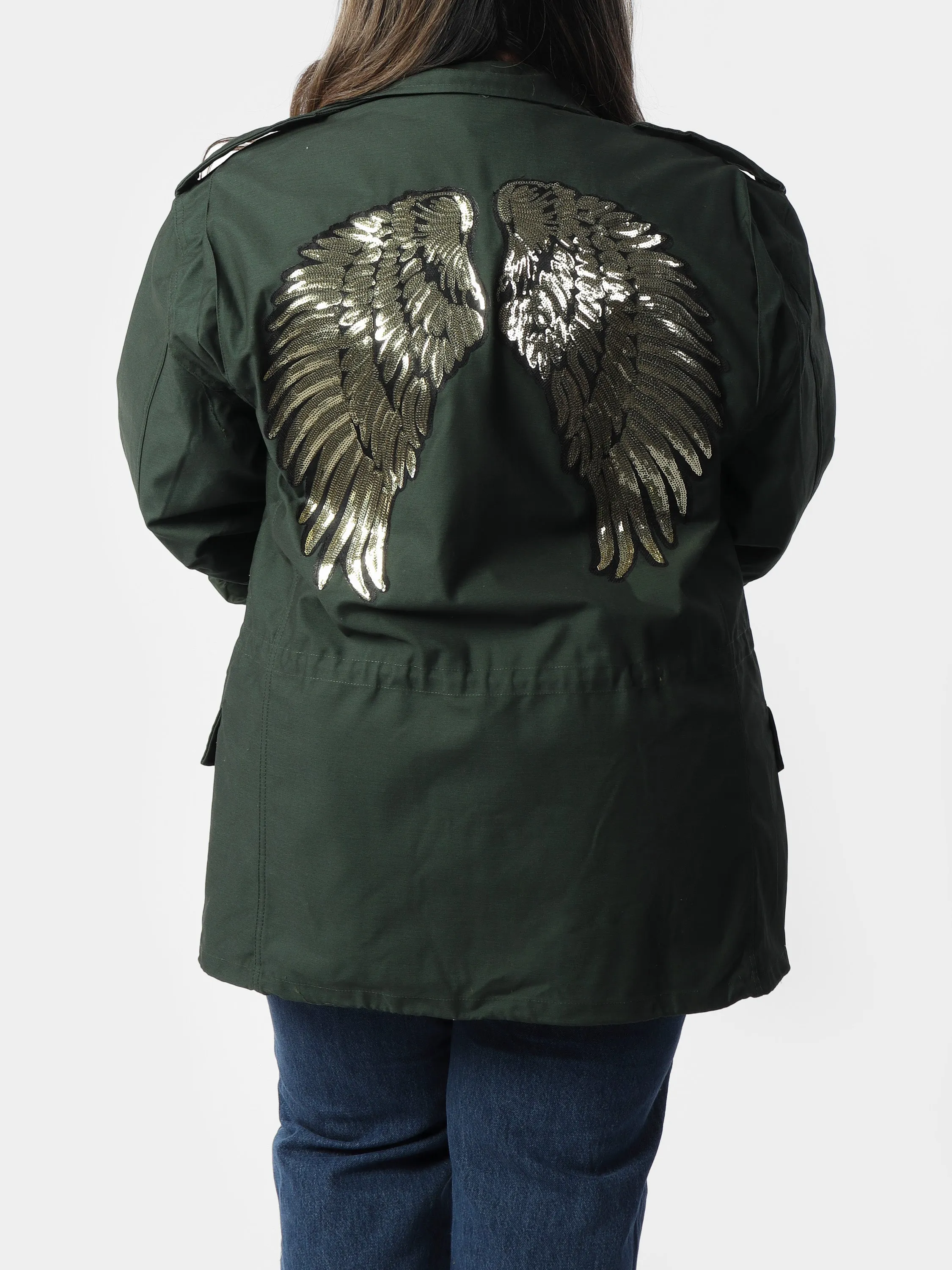 Stacey's Gold Glitter Military Jacket