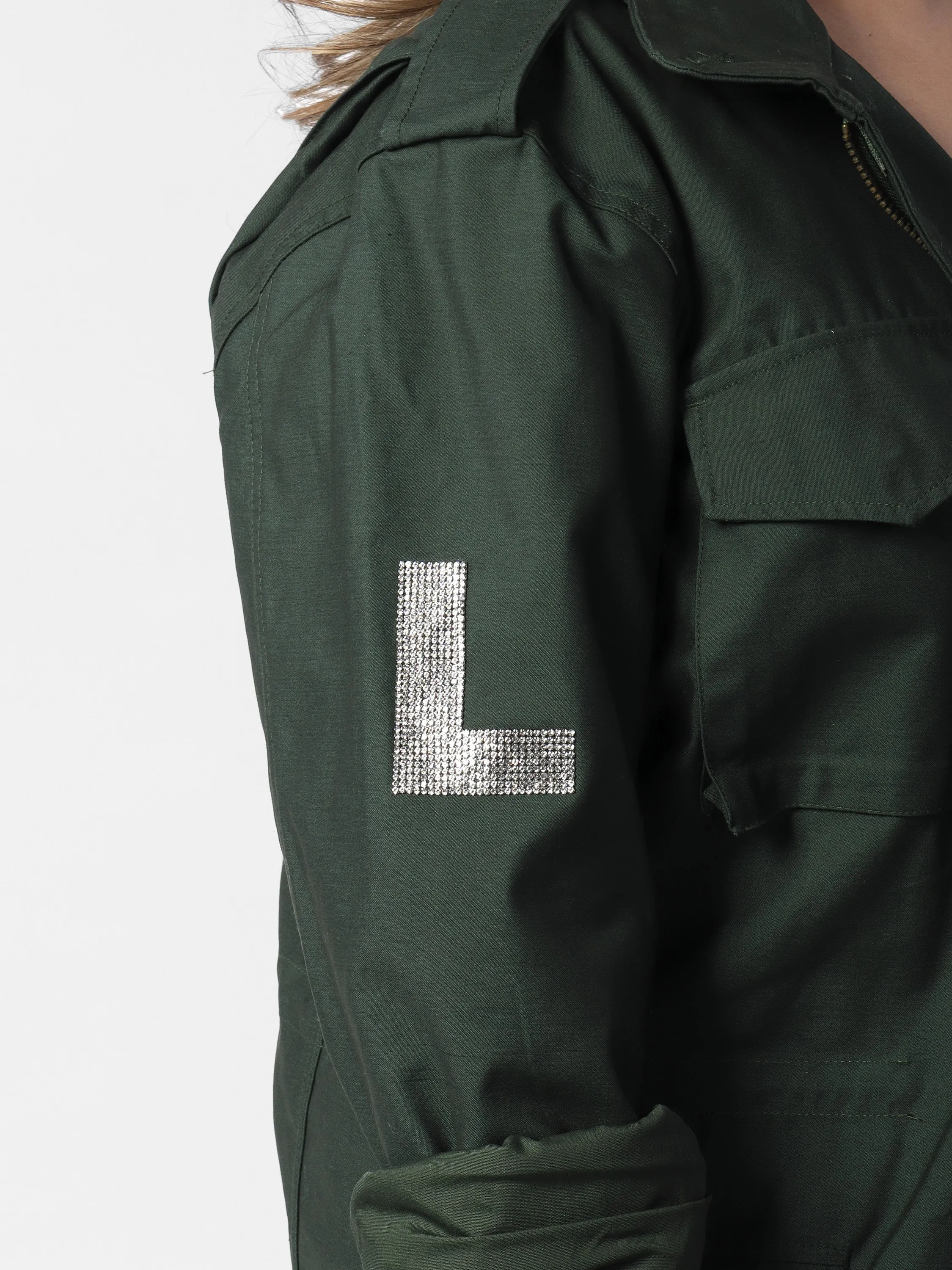 Stacey's Gold Glitter Military Jacket