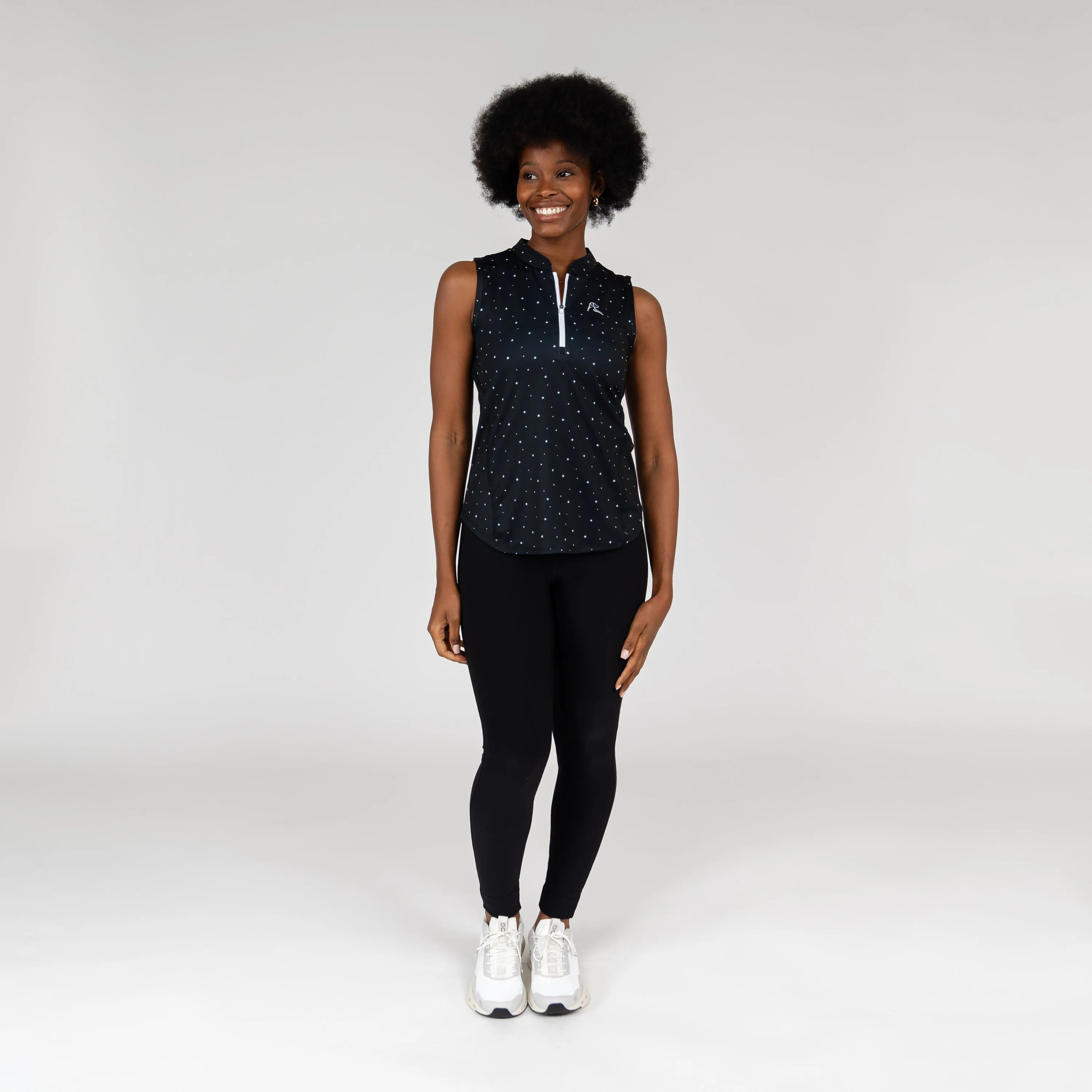 Stargazer Sleeveless Zip | The Stargazer - Black