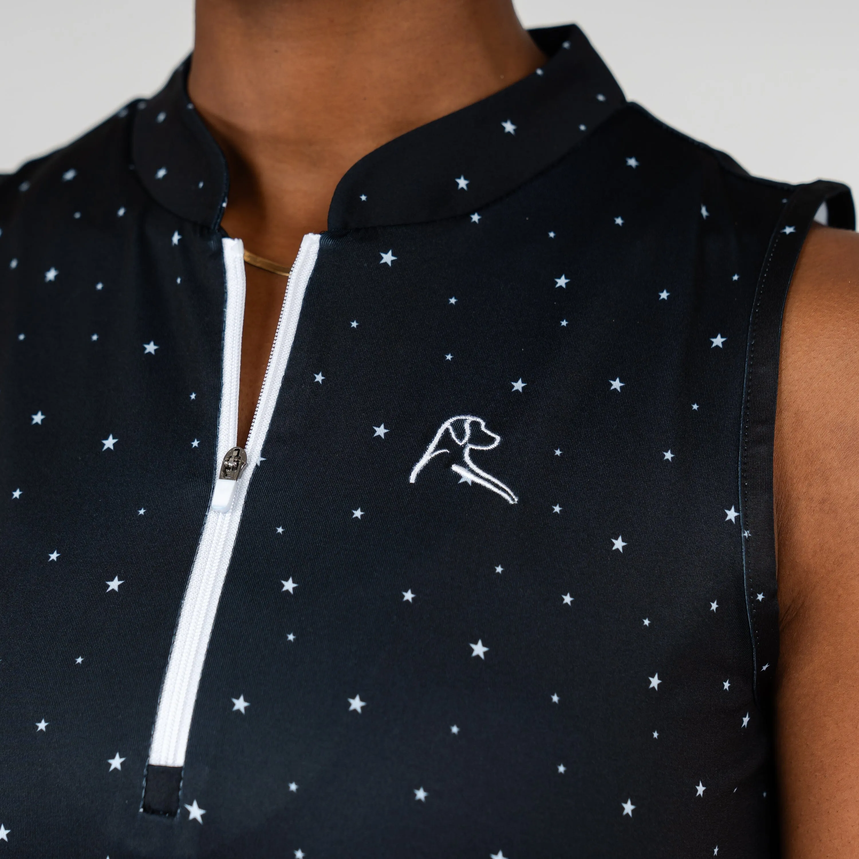 Stargazer Sleeveless Zip | The Stargazer - Black